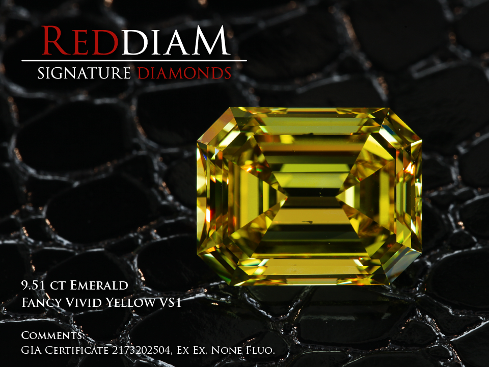 9 Carat vivid yellow diamond