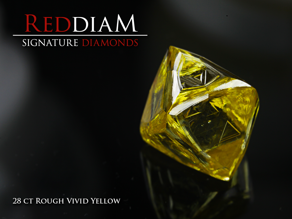 Zimmi rough yellow diamond