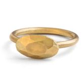 FACETED GOLD STONE RING