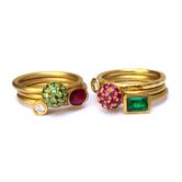 Colorful Gold Rings 