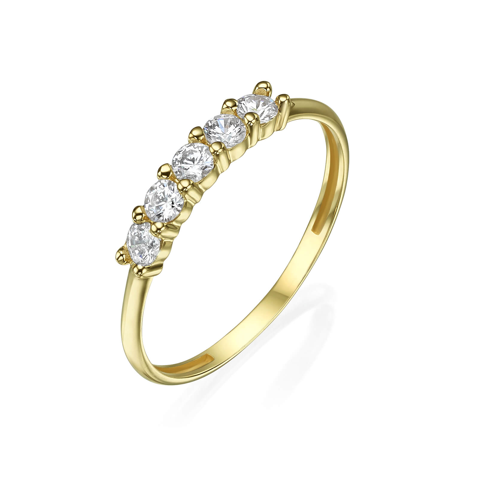 טבעת זהב משובצת יהלומים
