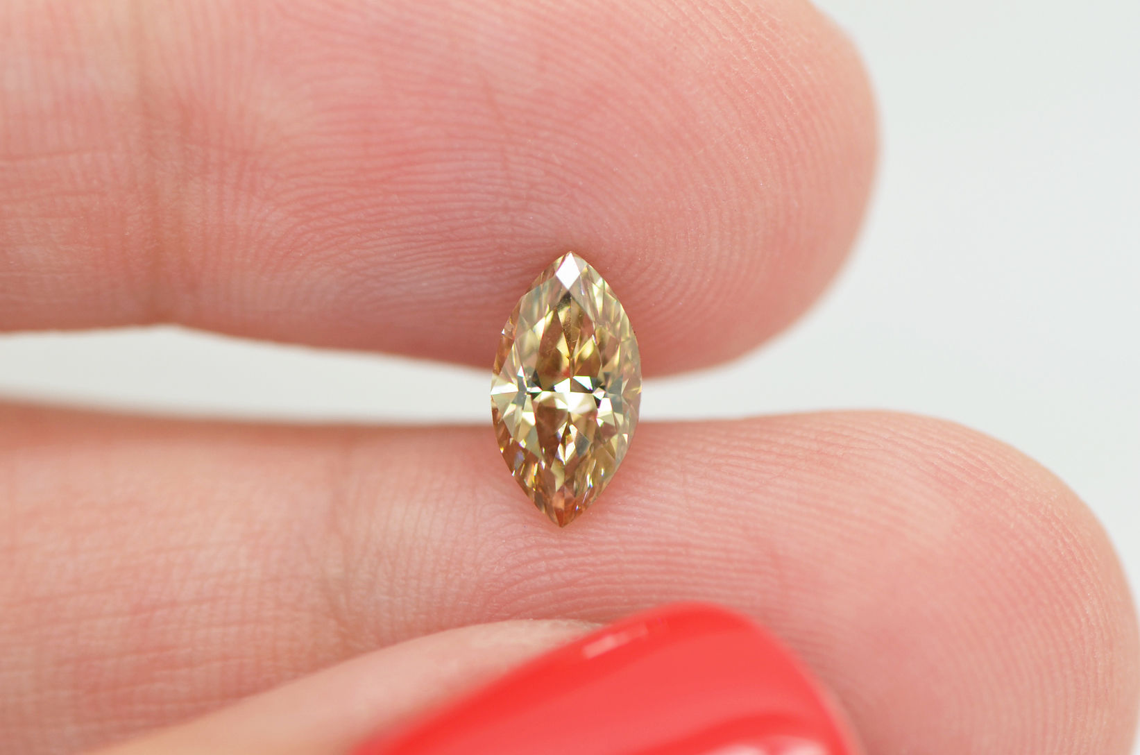 Loose Marquise Cut Diamond Natural Fancy Brown Color 1.01 Carat VS1