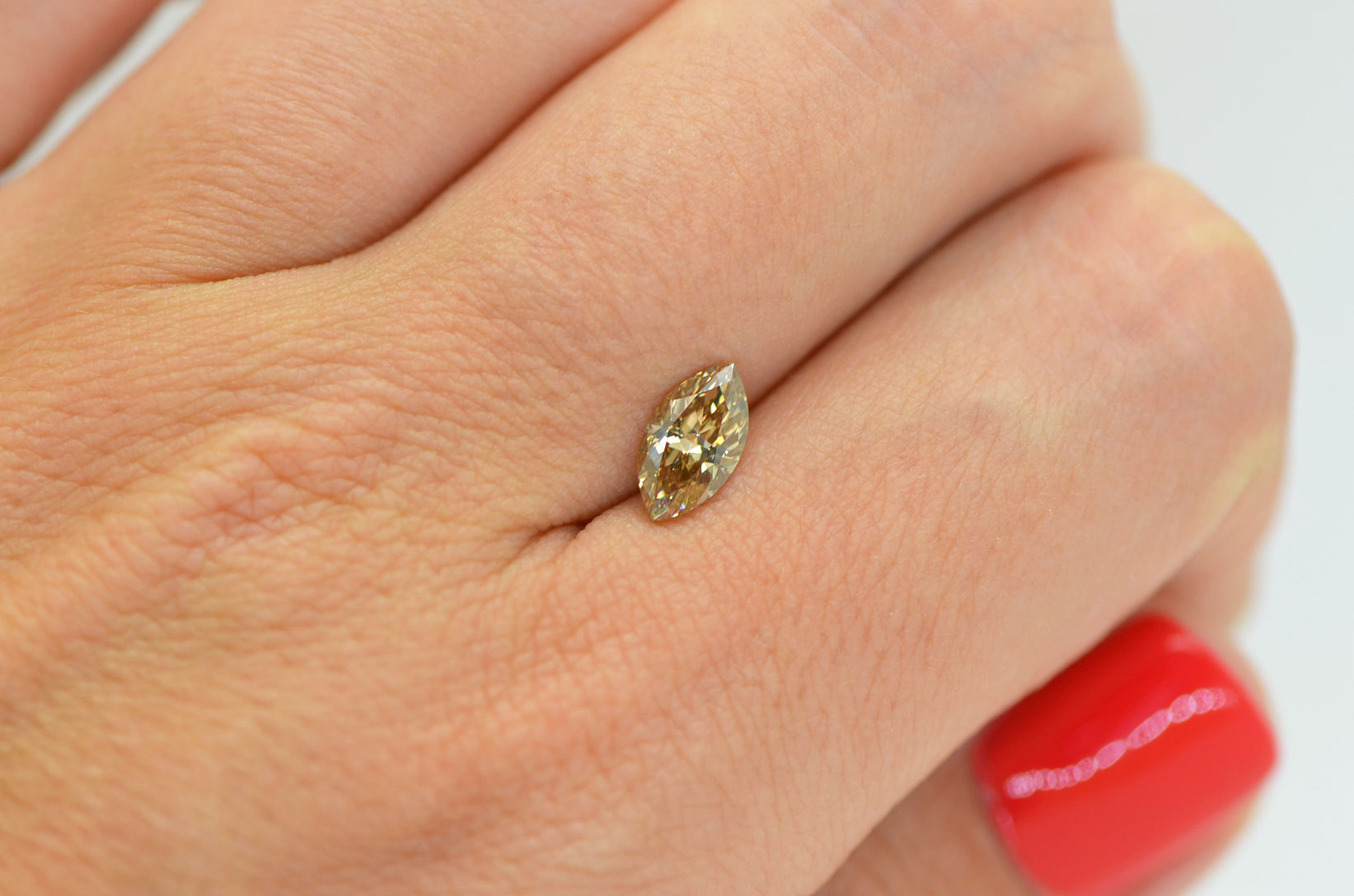 Loose Marquise Cut Diamond Natural Fancy Brown Color 1.01 Carat VS1