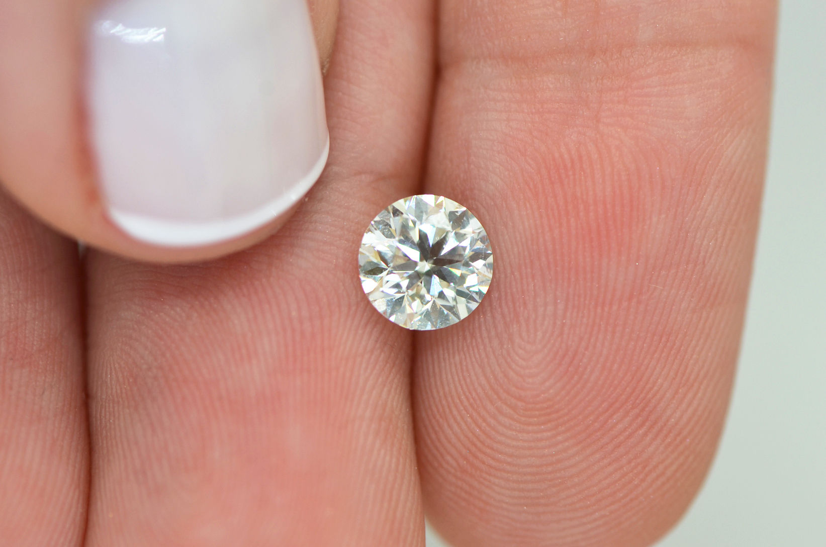 Loose Round Shaped Diamond Real 1.03 Carat H/VS1 Certified Enhanced Eye