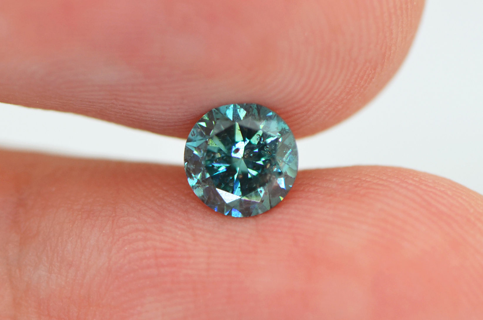 Loose Blue Diamond Natural Enhanced Round Shape Fancy Si2 Certified 0