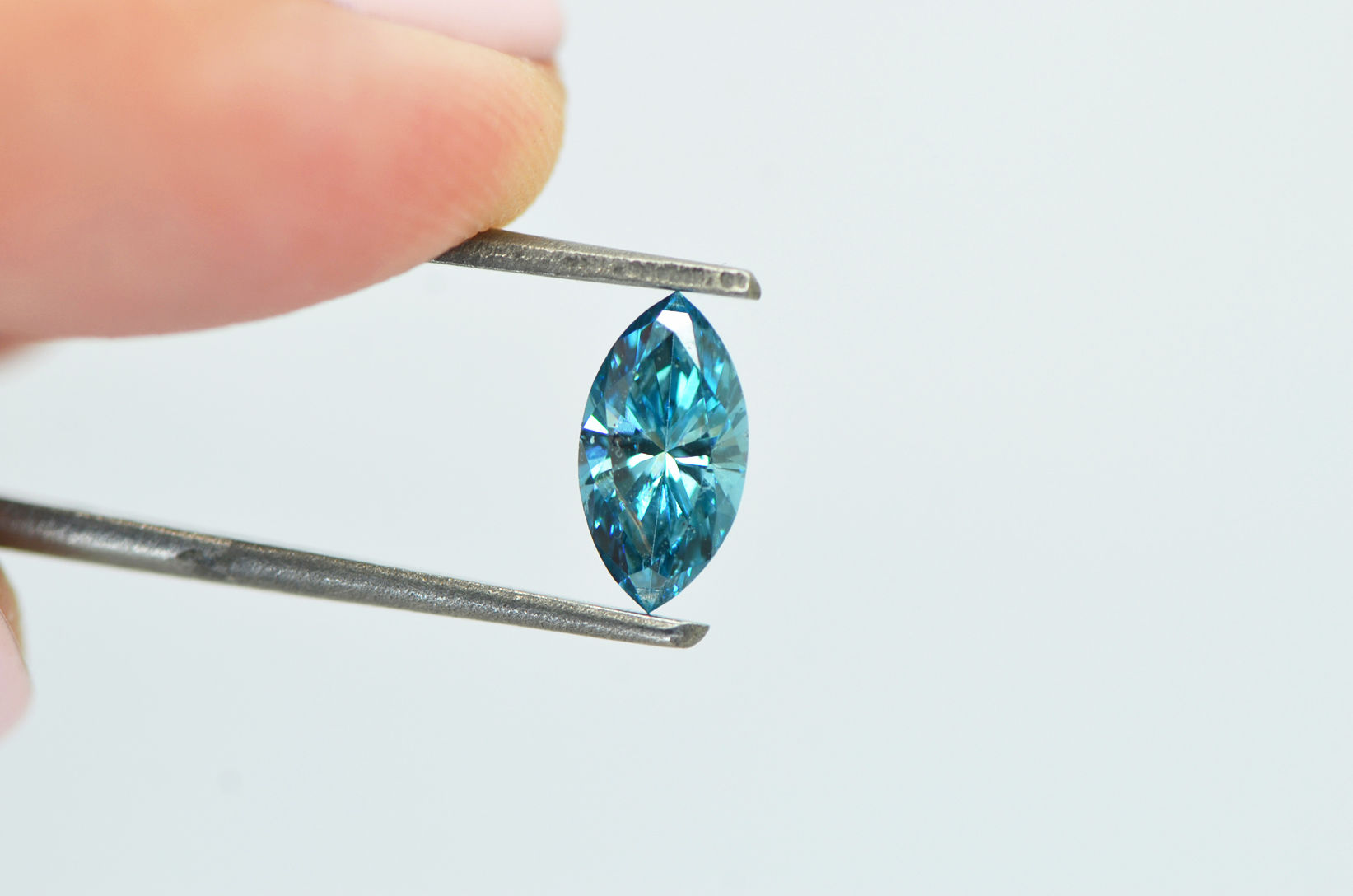 Loose Marquise Shape Diamond Fancy Blue Color 0.86 Carat VS2 Certified