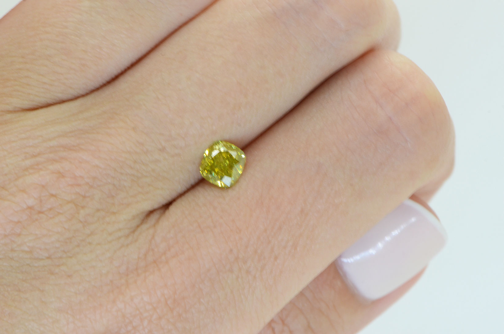 Loose Cushion Shape Diamond Fancy Yellow Color VS2 Certified