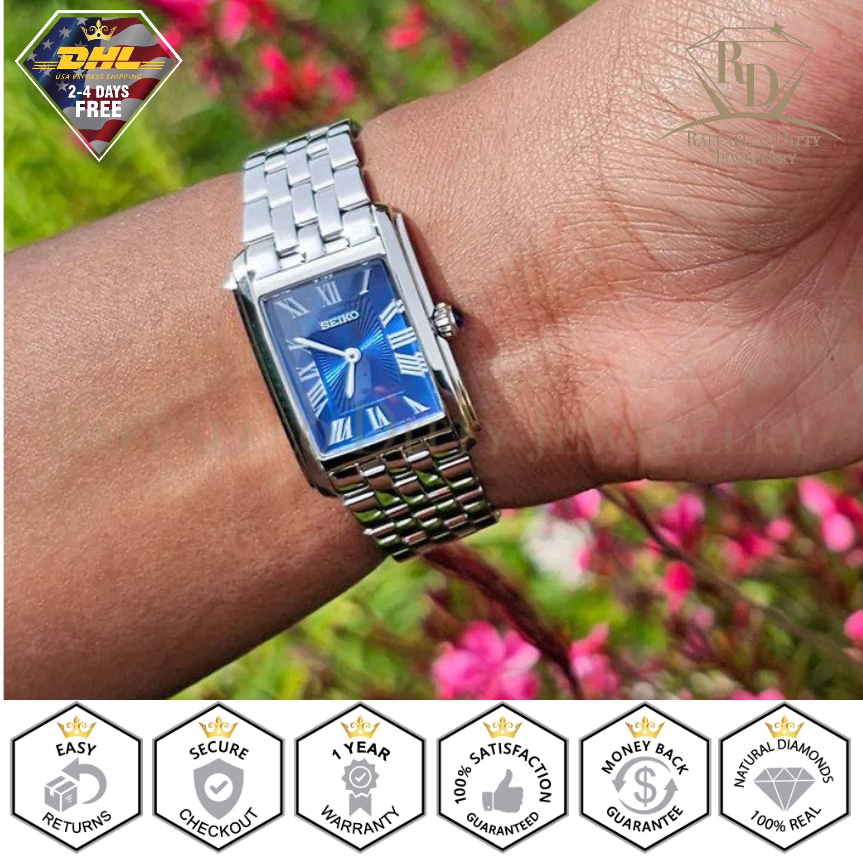 SEIKO(セイコー) / ソーラー腕時計/アナログ/ステンレス/WHT/GLD