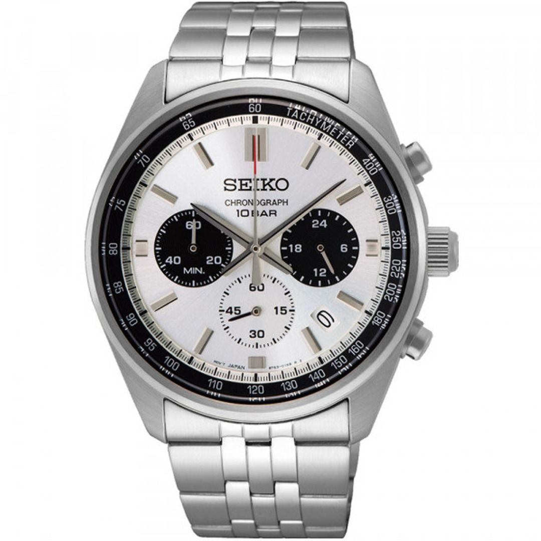 セイコー腕時計 SEIKO Men's Watch Chronograph Quartz Silver Dial Stainless