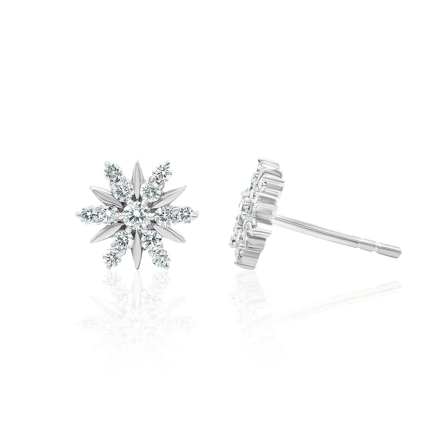 【HYERES LOR】24FW★ Essence Lab Diamond Snow Earrings 10K HYERES LOR】24FW☆ Essence Lab Diamond Snow Earrings 10K