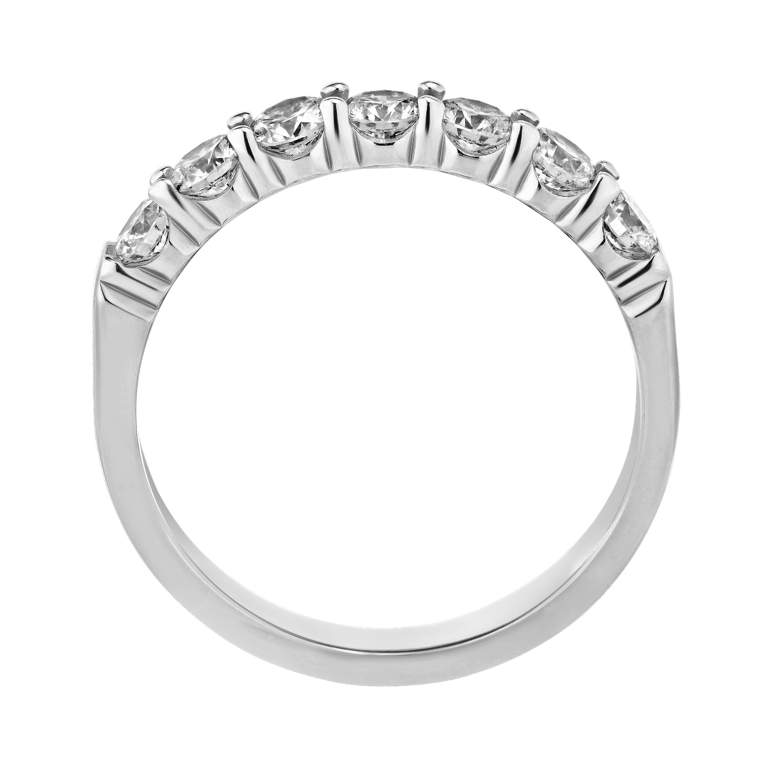 Eternal Joy&trade; SUPERIOR 14K White Gold 7 Stone Shared Prong Band Diamond 0.20 Ctw