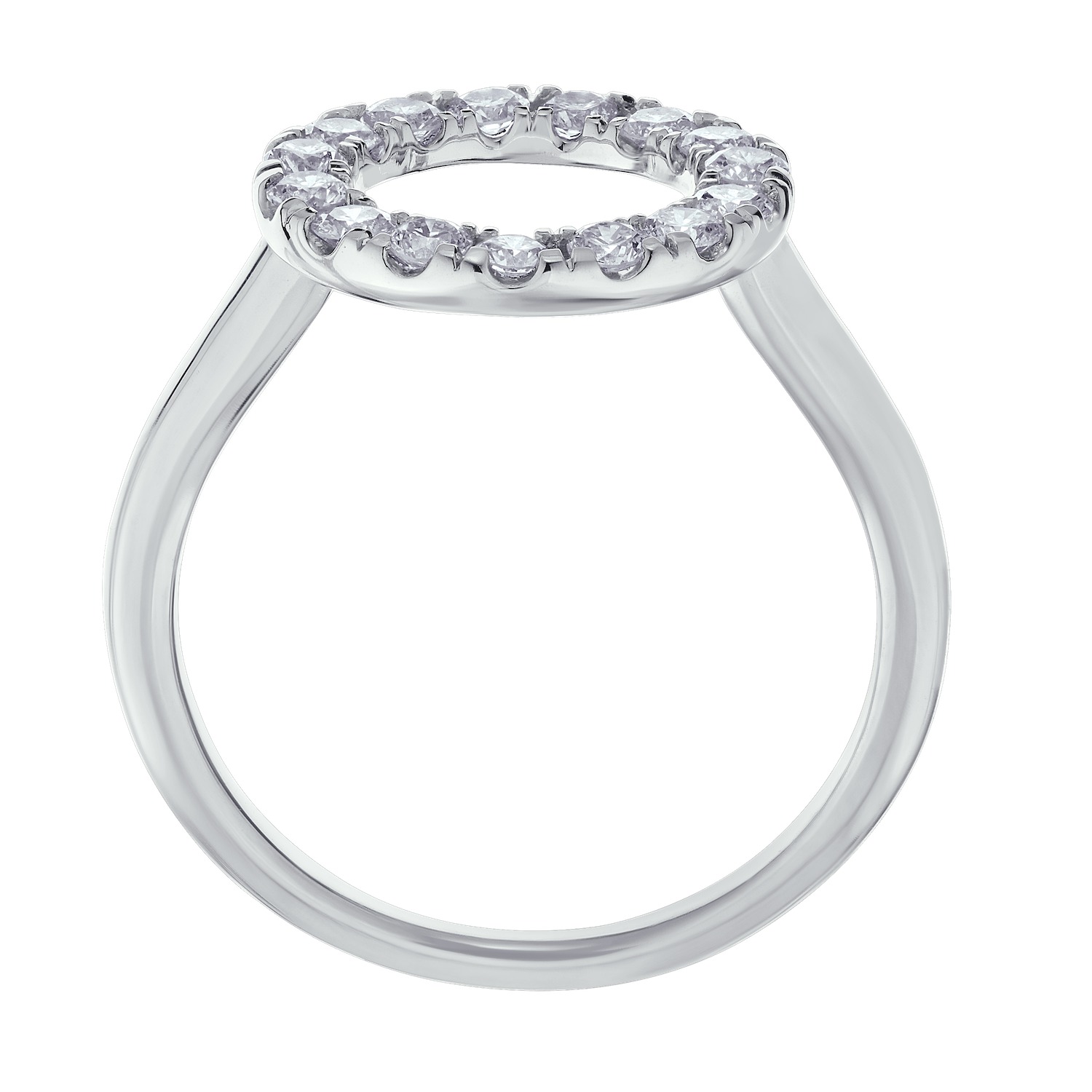 Love Connection&trade; 14K White Gold Diamond Halo Wrap With Plain Shank 0.20 Ctw