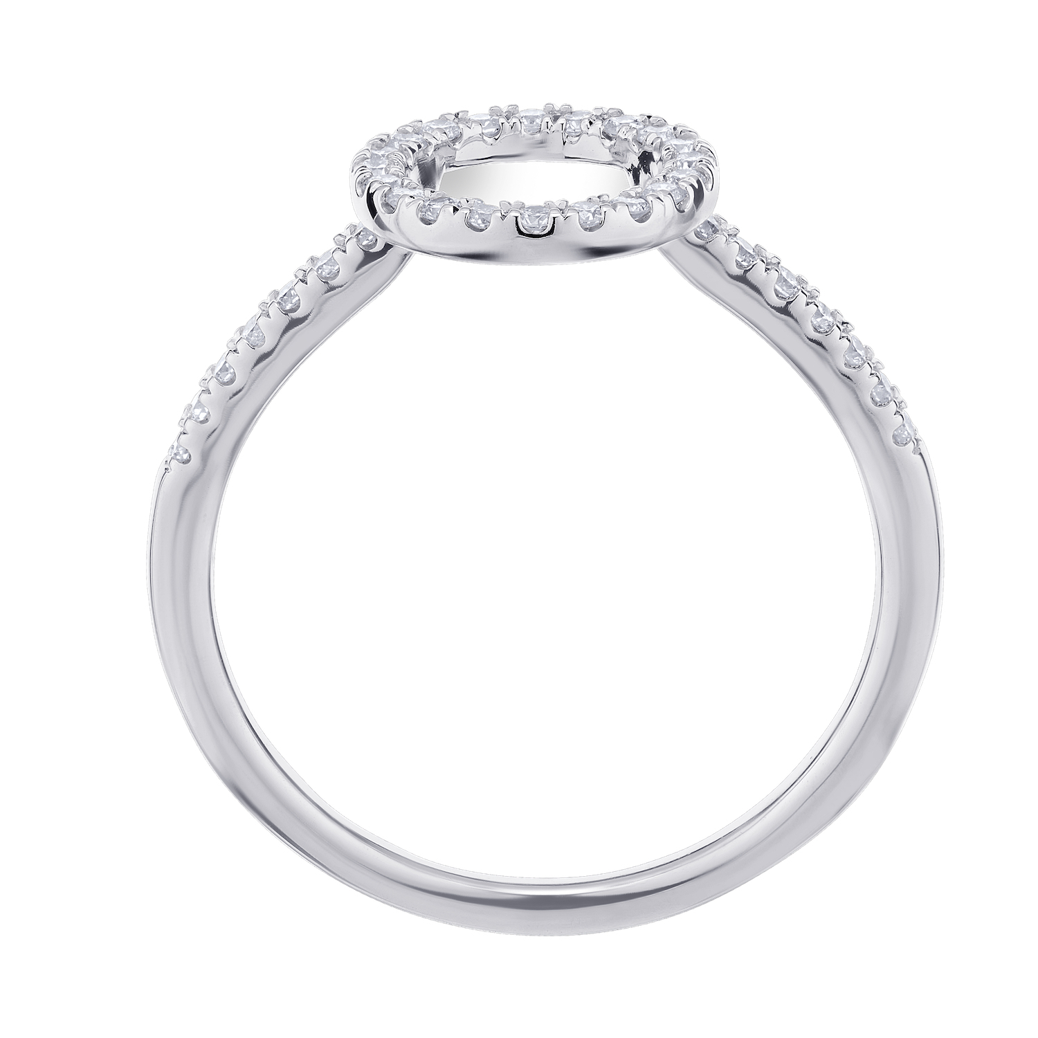 Love Connection&trade; 14K White Gold Diamond Diamond Halo With Diamond Shoulders Wrap 0.25 Ctw