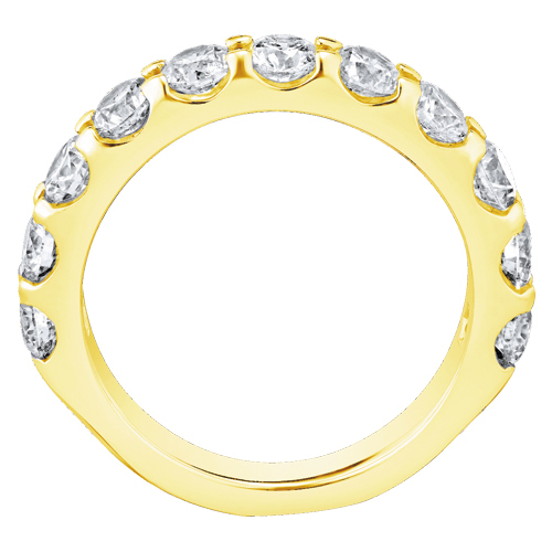Eternal Joy&trade; SUPERIOR 14K Yellow Gold 11 Stone Shared Prong Diamond 2.00 Ctw