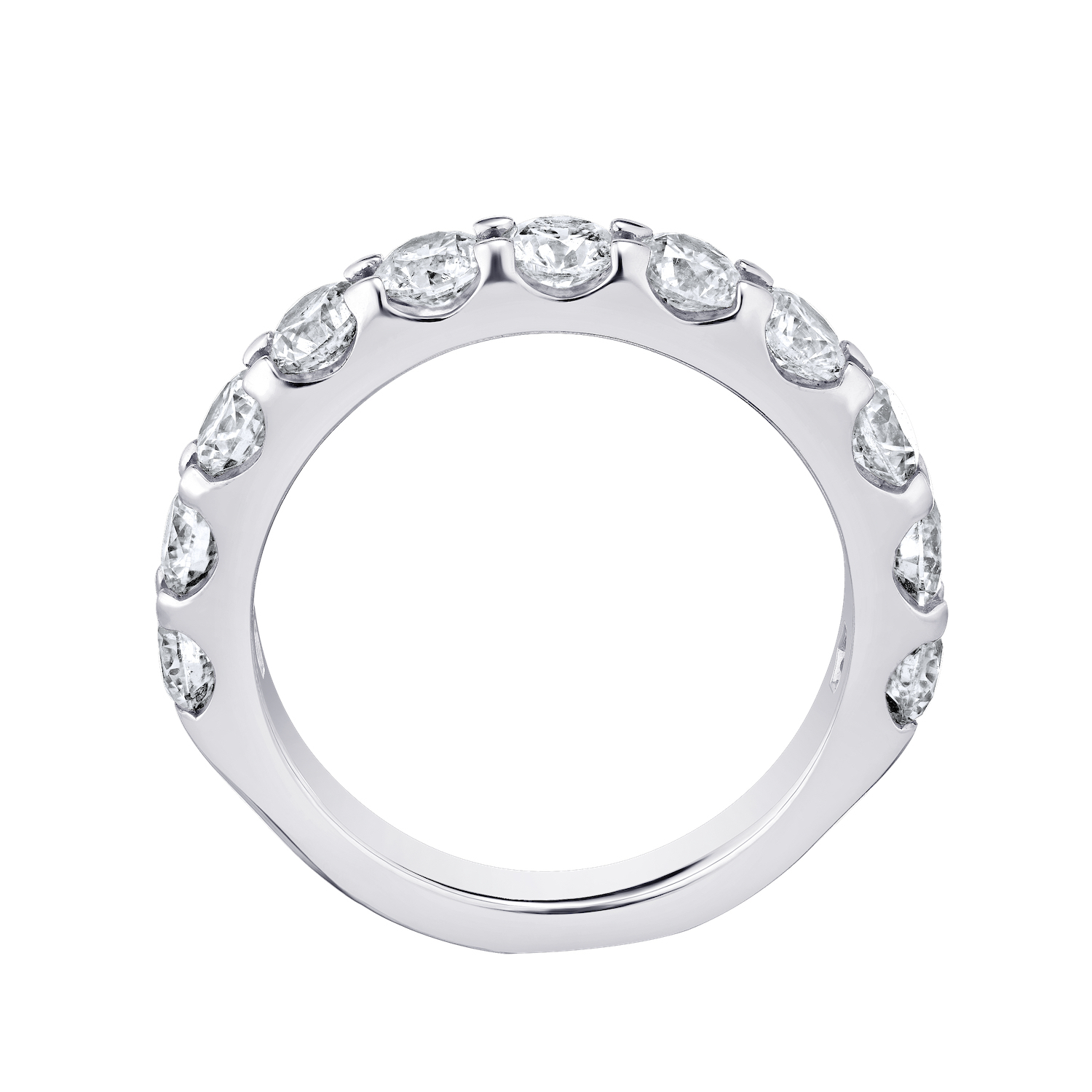 Eternal Joy&trade; SUPERIOR 14K White Gold 11 Stone Shared Prong Diamond 0.75 Ctw