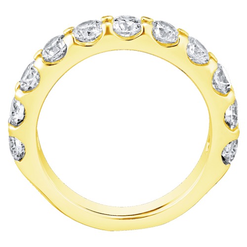 Eternal Joy&trade; STANDARD 14K Yellow Gold 11 Stone Shared Prong Band Diamond 2.00 Ctw