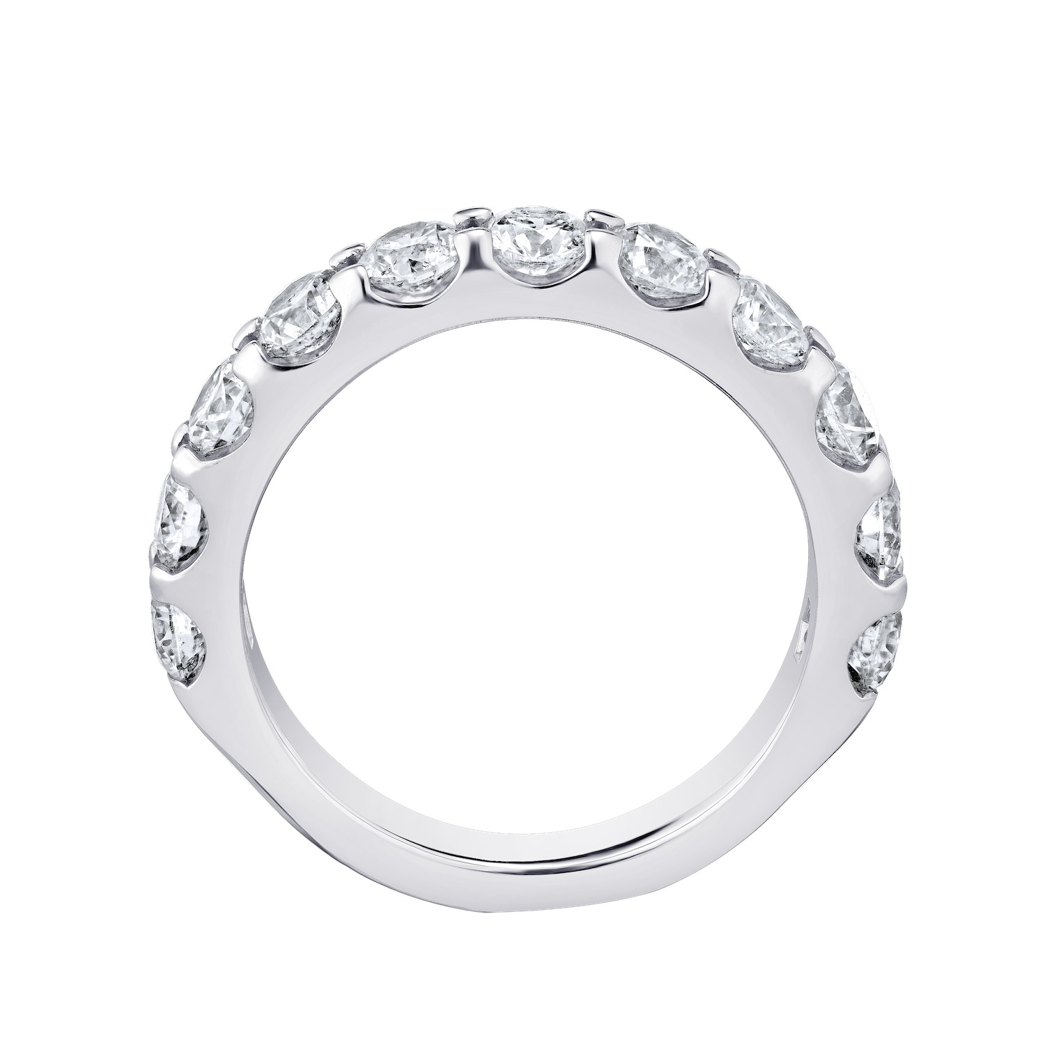 Eternal Joy&trade; STANDARD 14K White Gold 11 Stone Shared Prong Band Diamond 0.25 Ctw