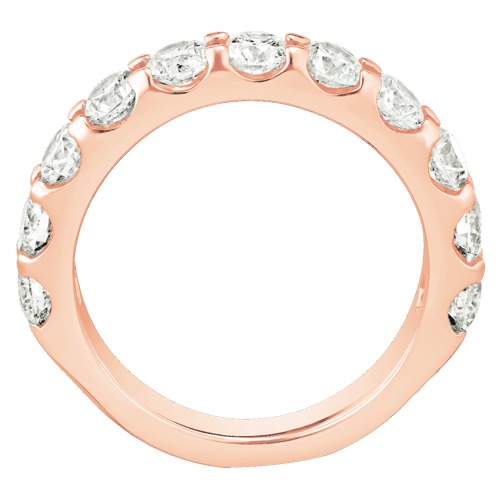 Eternal Joy&trade; STANDARD 14K Rose Gold 11 Stone Shared Prong Band Diamond 0.50 Ctw
