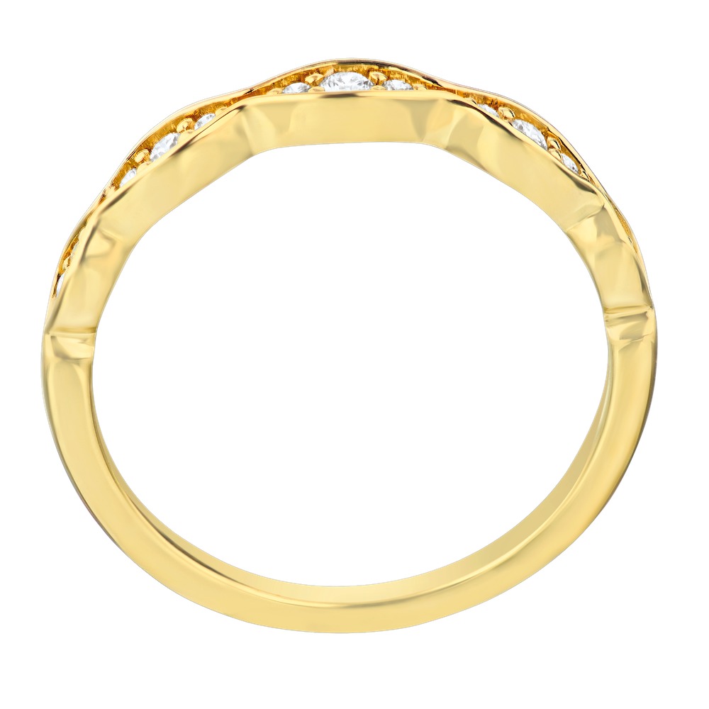TriUnity&trade; 14K Yellow Gold 3 Diamonds In Marquise Shaped Settings 0.15 Ctw