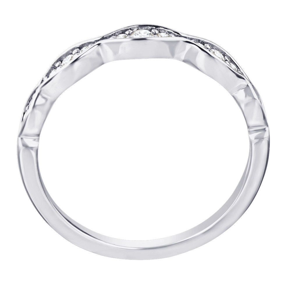 TriUnity&trade; 14K White Gold 3 Diamonds In Marquise Shaped Settings 0.15 Ctw