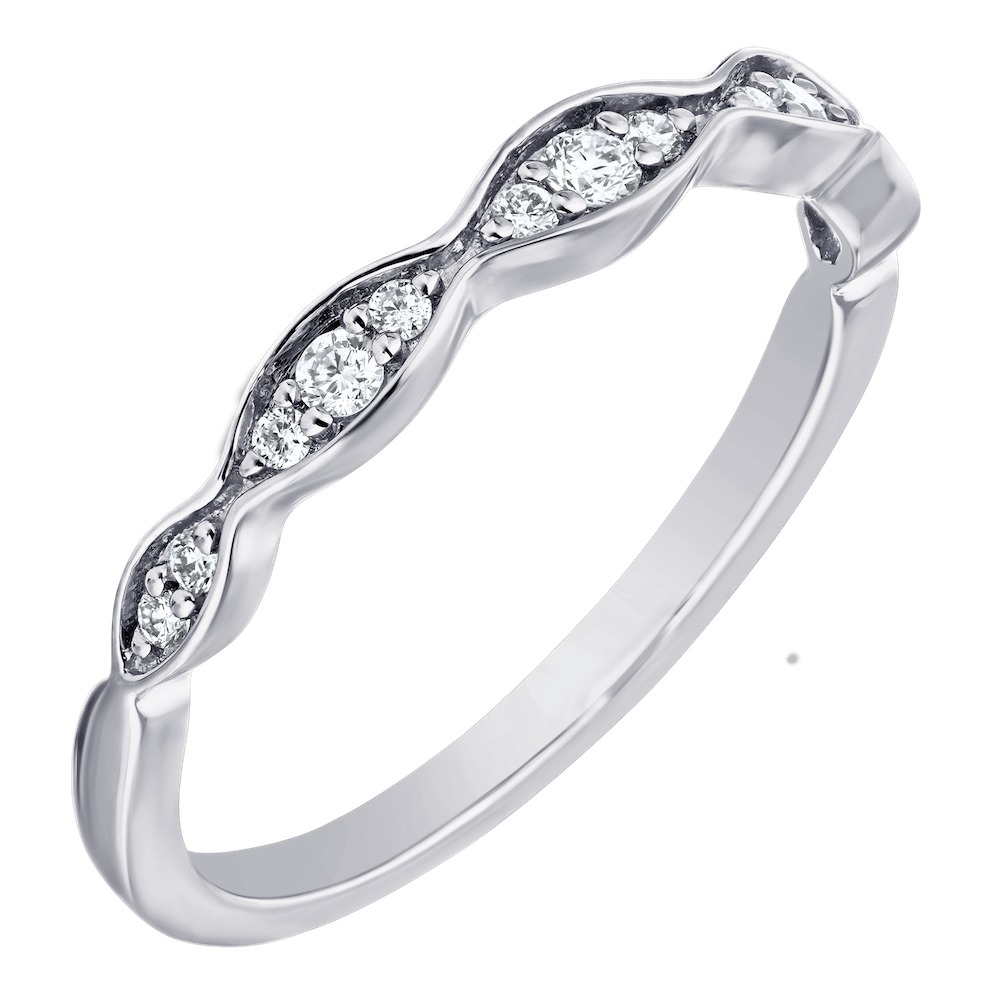 TriUnity&trade; 14K White Gold 3 Diamonds In Marquise Shaped Settings 0.15 Ctw