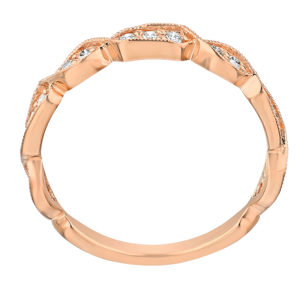 TriUnity&trade; 14K Rose Gold Alternating 2 & 3 Diamonds Bead Set 0.20 Ctw