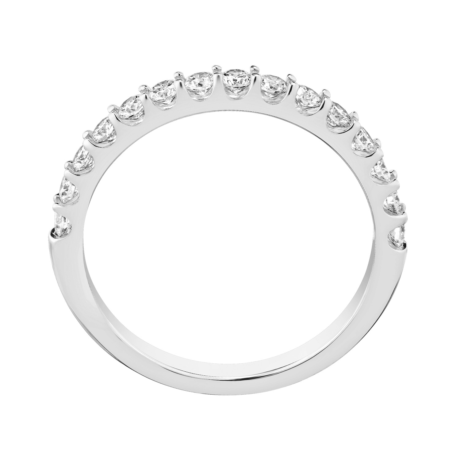 Eternal Joy&trade; STANDARD 14K White Gold 15 Stone Shared Prong Band Diamond 2.00 Ctw
