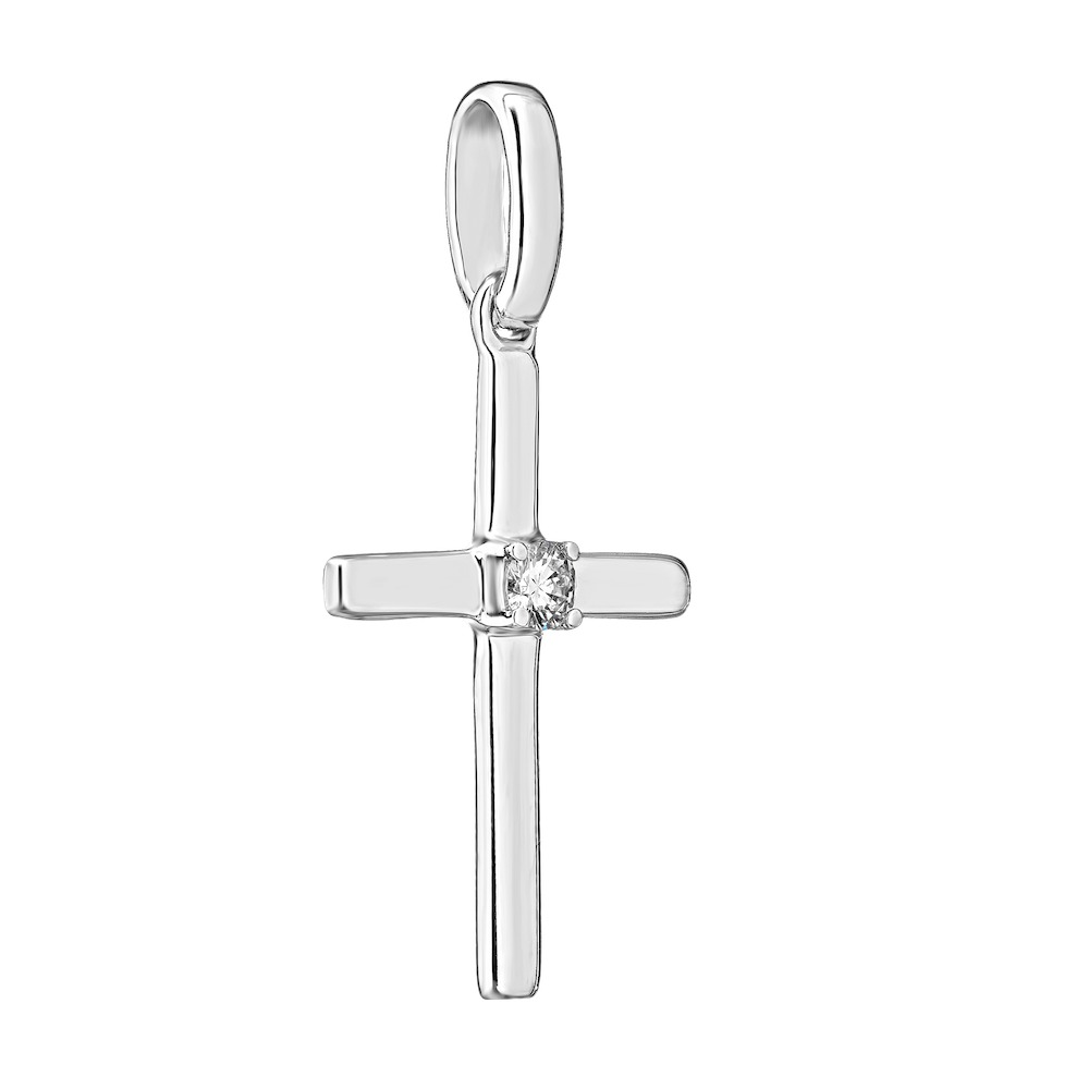 14k White Gold Diamond Pendant 0.03 Ctw Available in White, Yellow or Rose Gold