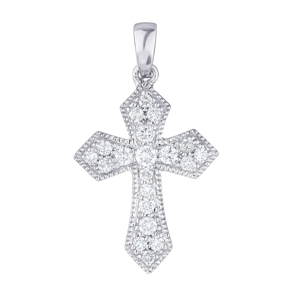 14k White Gold Diamond Pendant 0.20 Ctw Available in White, Yellow or Rose Gold