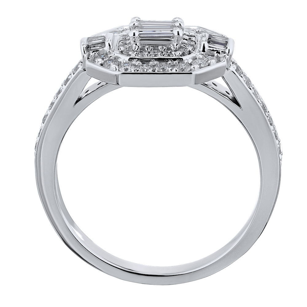 14k White Gold Ring Diamond DiaBag 0.48 Ctw Ring