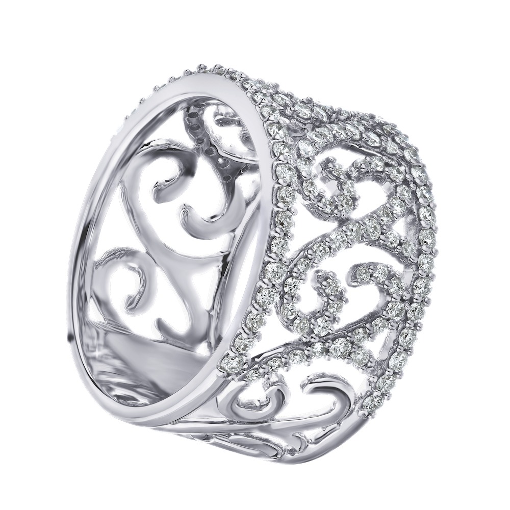 14k White Gold Ring Diamond 0.85 Ctw Ring