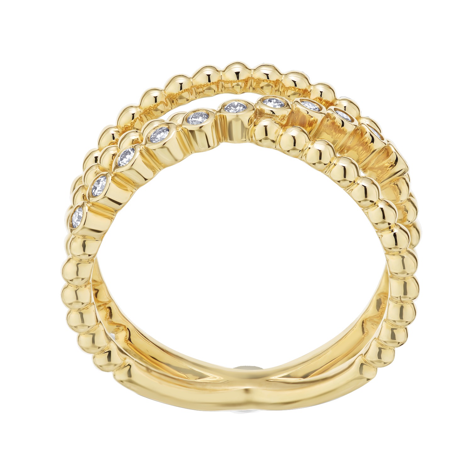 14k Yellow Gold Ring Diamond 0.10 Ctw Ring