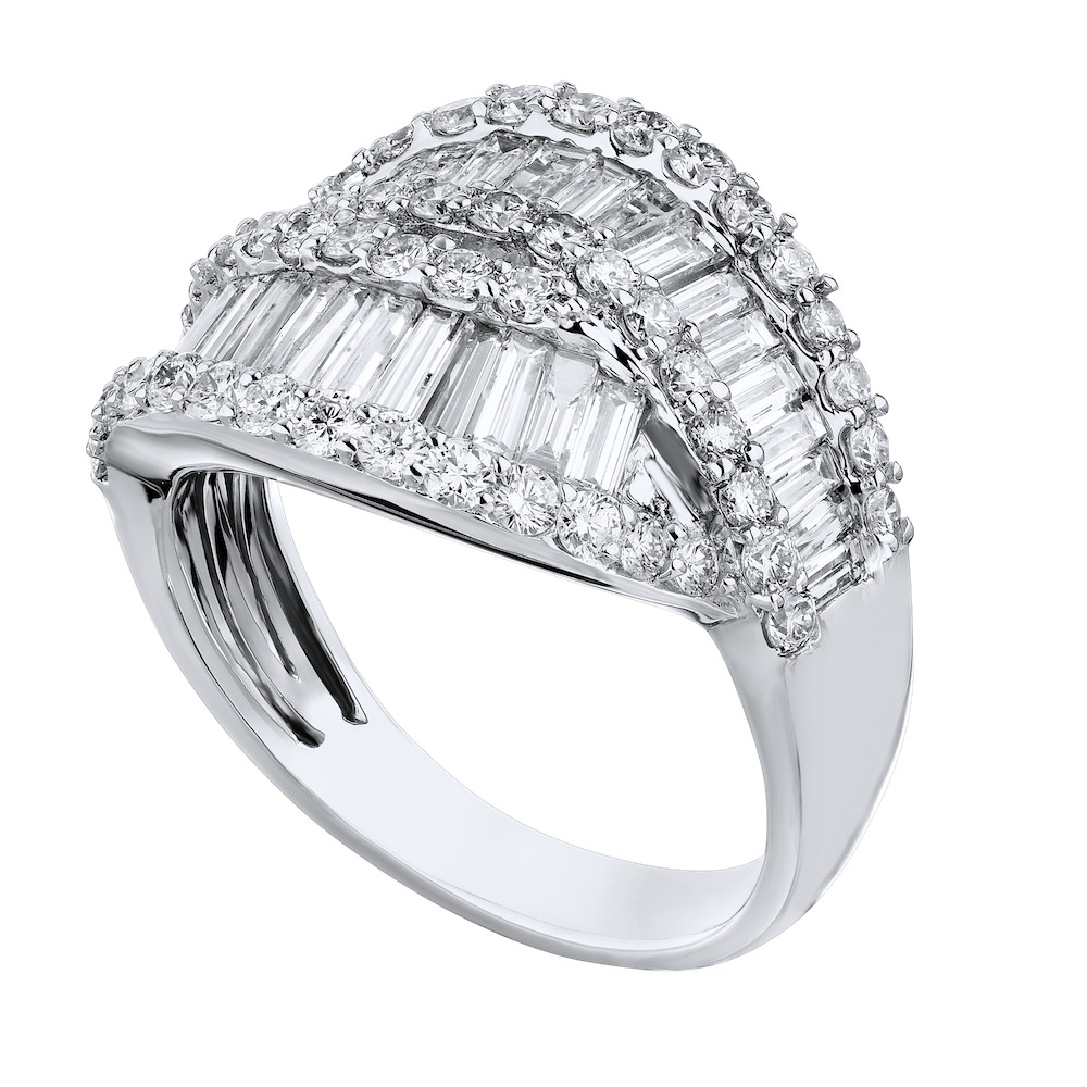 14k White Gold Ring Diamond DiaBag 2.50 Ctw Ring