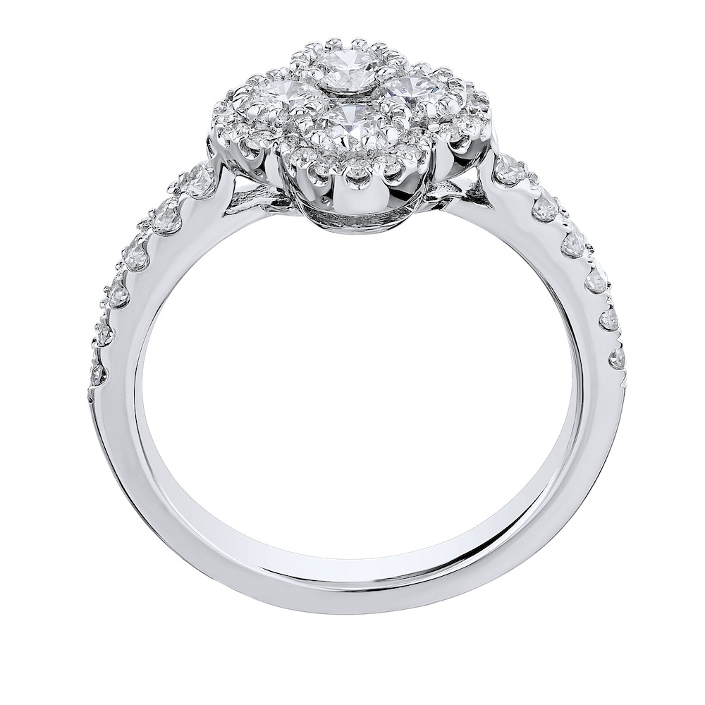 14k White Gold Ring Diamond 1.00 Ctw Ring