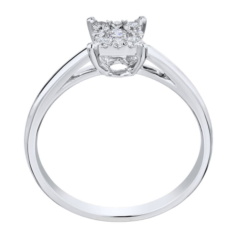 14k White Gold Ring Diamond 0.25 Ctw Ring