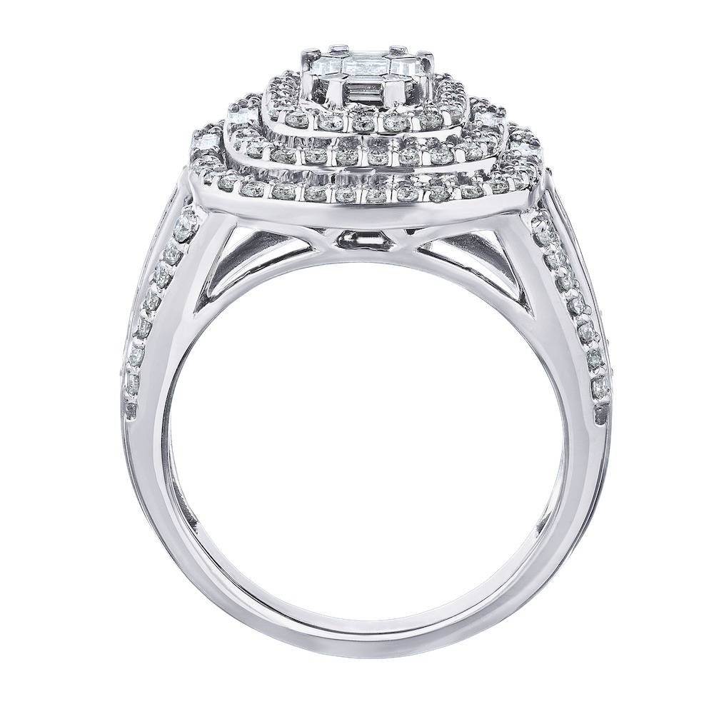 14k White Gold Ring Diamond 1.50 Ctw Ring