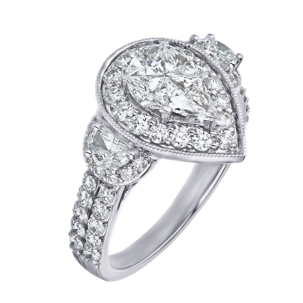 14k White Gold Ring Diamond 1.83 Ctw Ring