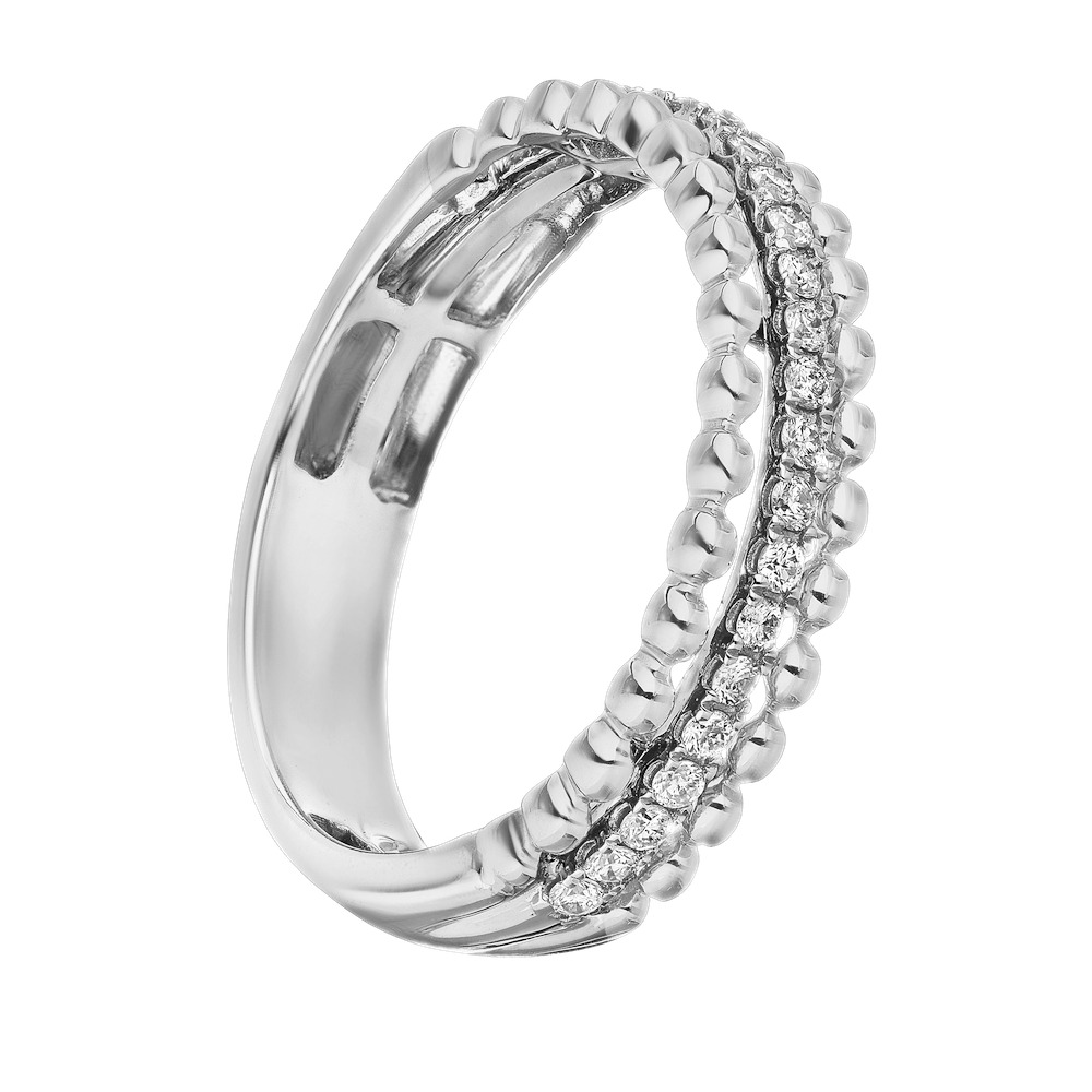 14k White Gold Ring Diamond 0.20 Ctw Ring