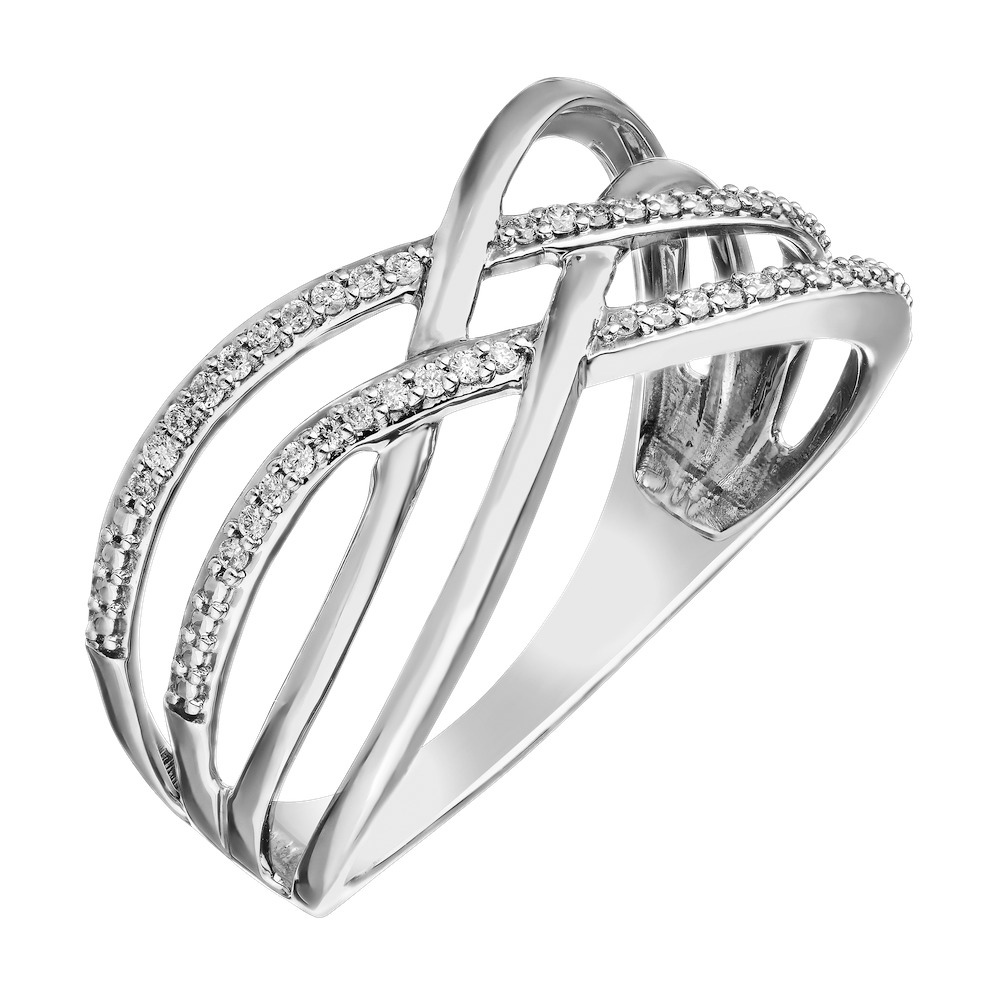 10k White Gold Ring Diamond 0.10 Ctw Ring