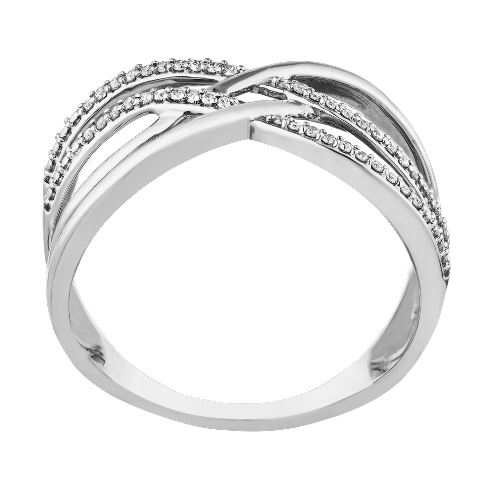 10k White Gold Ring Diamond 0.10 Ctw Ring