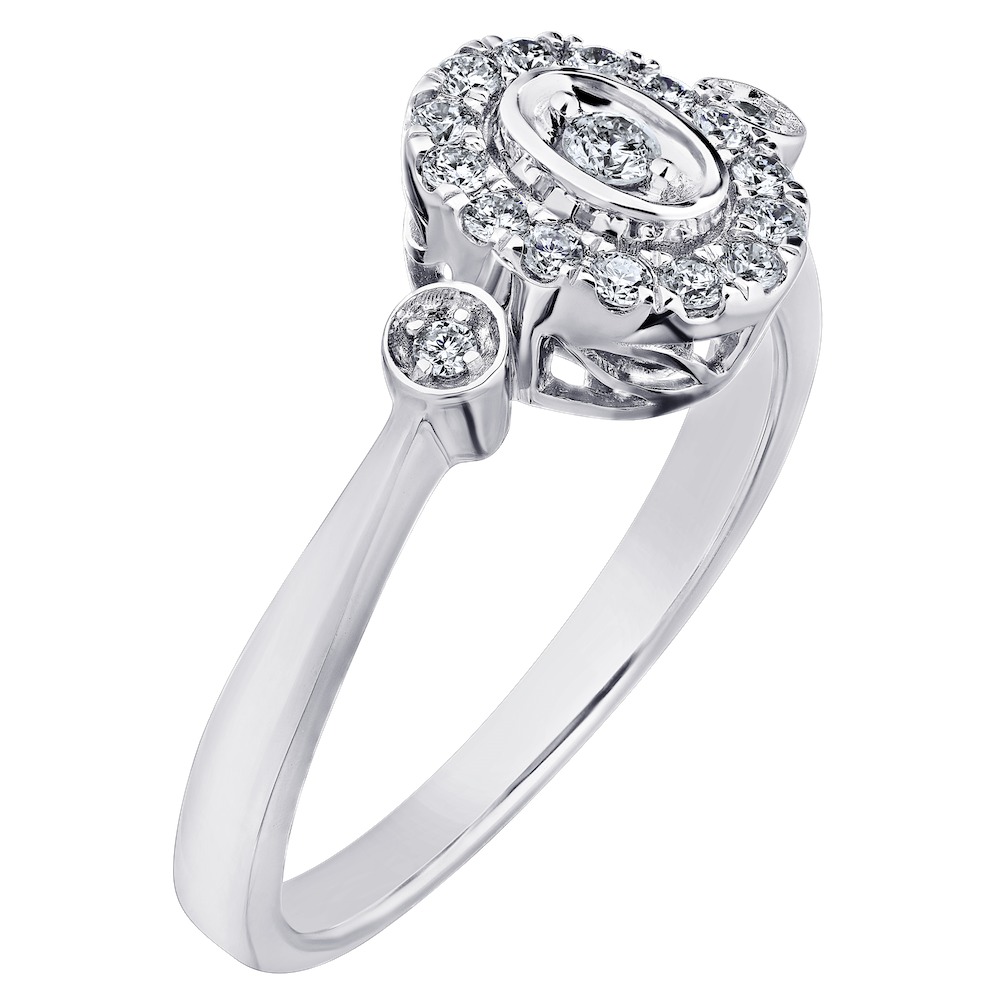 14k White Gold Ring Diamond 0.25 Ctw Ring