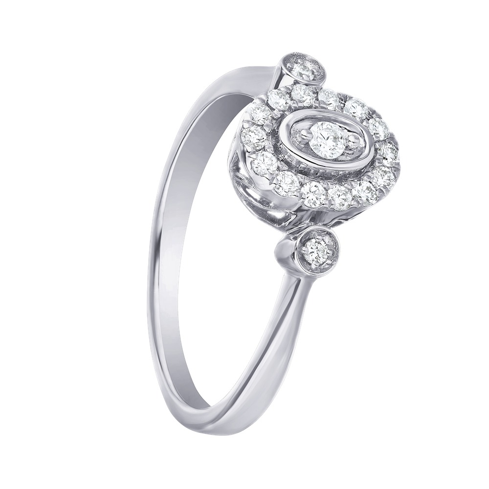 14k White Gold Ring Diamond 0.25 Ctw Ring