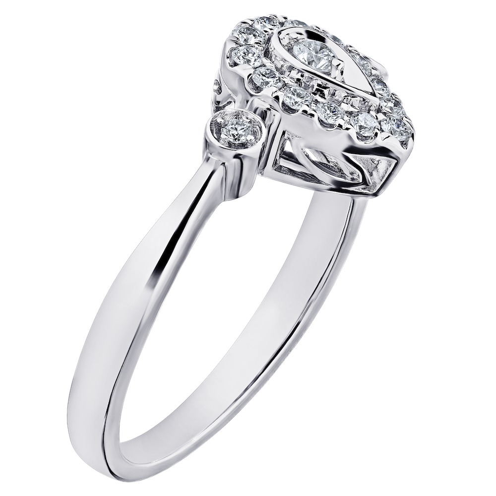 14k White Gold Ring Diamond 0.25 Ctw Ring