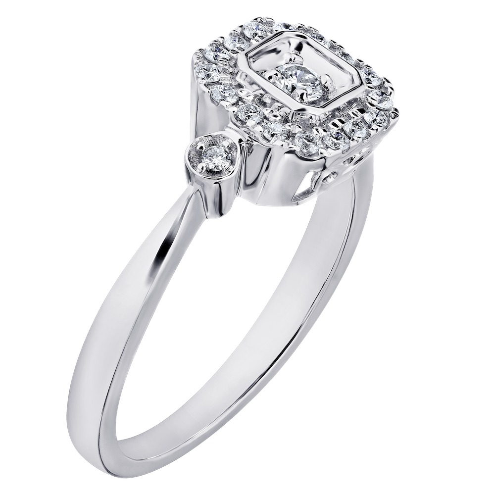 14k White Gold Ring Diamond 0.25 Ctw Ring
