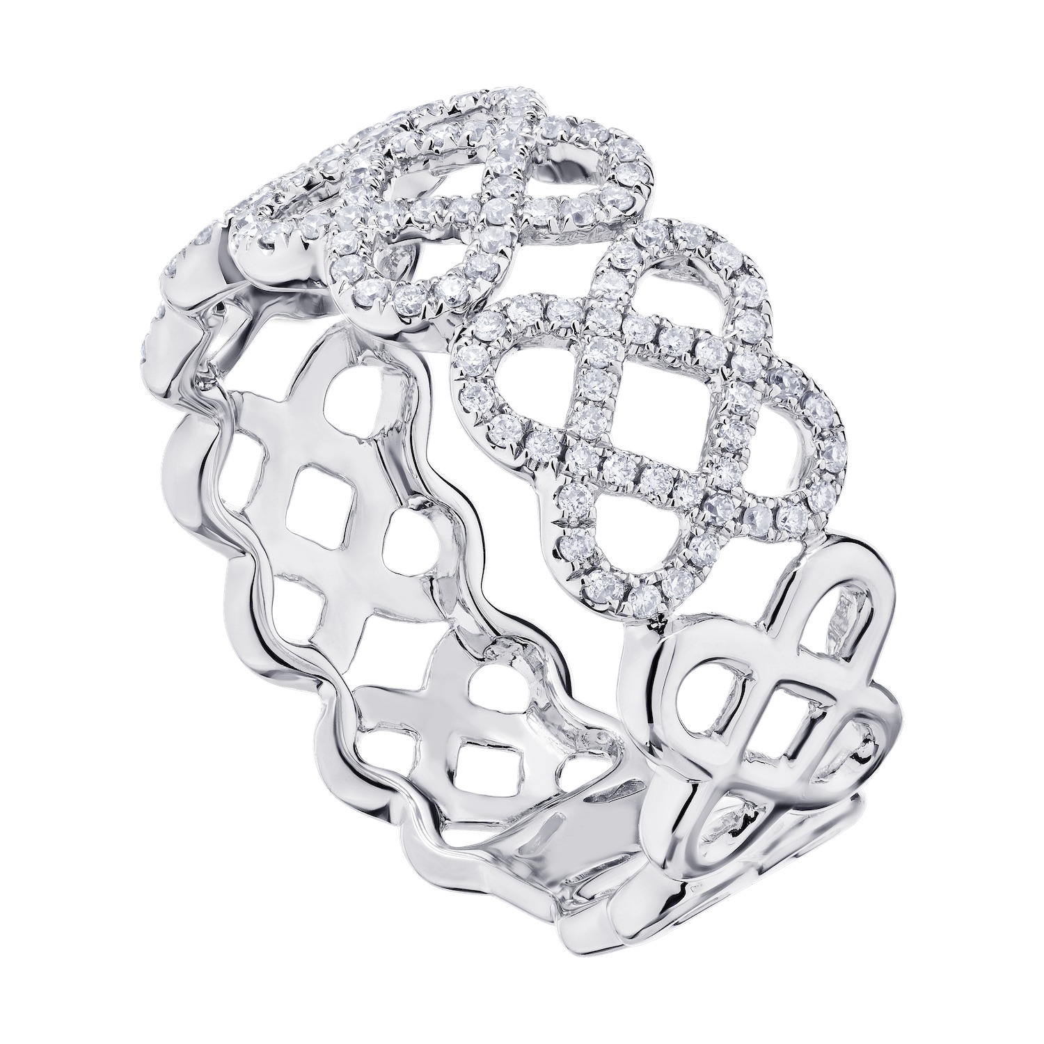 14k White Gold Ring Diamond 0.33 Ctw Ring