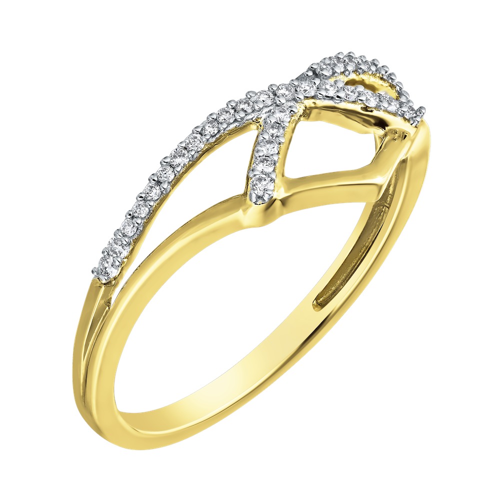 14k Yellow Gold Ring Diamond 0.10 Ctw Ring