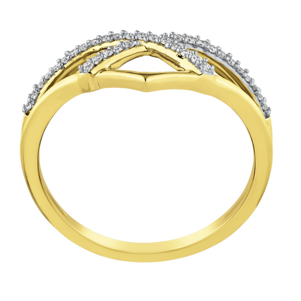 14k Yellow Gold Ring Diamond 0.10 Ctw Ring