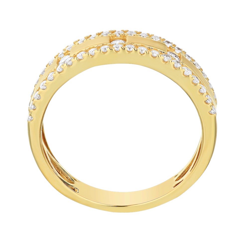 14k Yellow Gold Ring Diamond 0.40 Ctw Ring