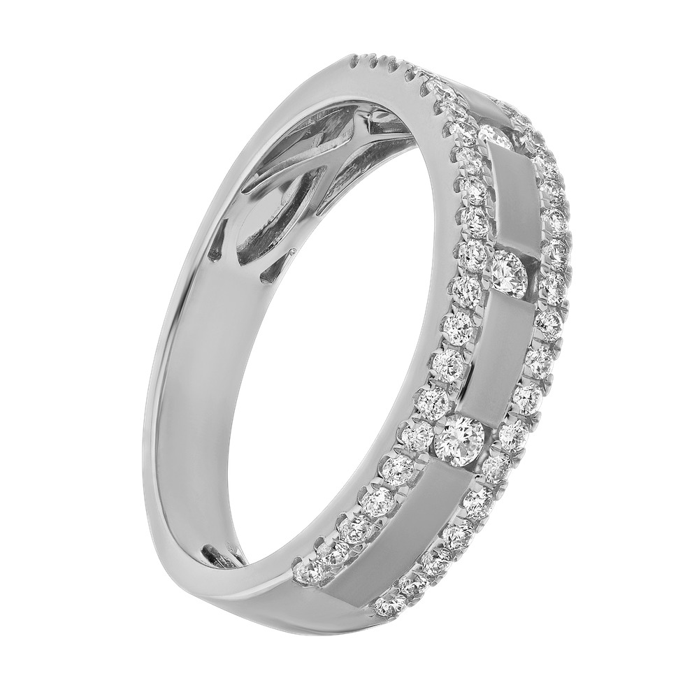 14k White Gold Ring Diamond 0.40 Ctw Ring