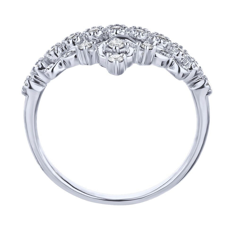 14k White Gold Ring Diamond 0.20 Ctw Ring